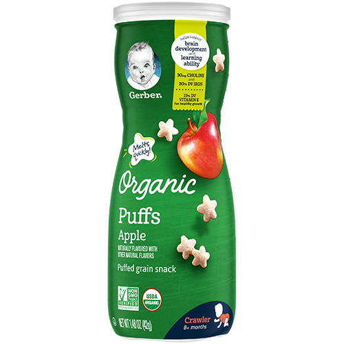 Gerber Organic Puffs l Apple