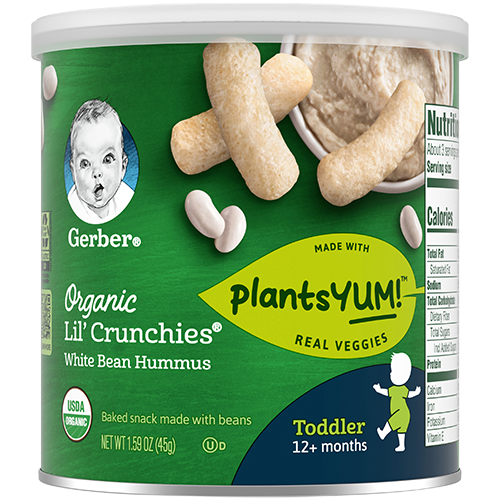 Gerber Organic Lil' Crunchies® l  White Bean Hummus