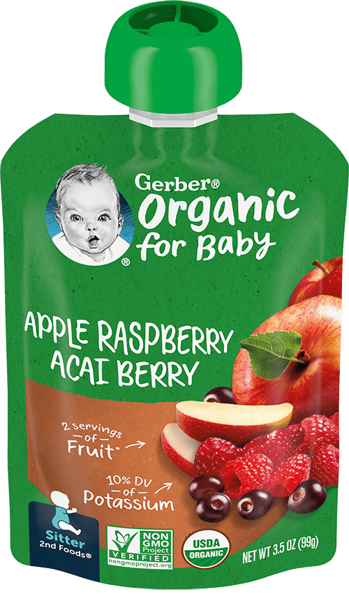 Organic Pouch Apple Raspberry Acai Berry