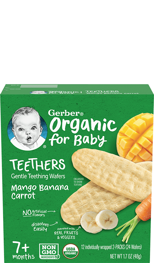 Organic Teethers Mango Banana Carrot