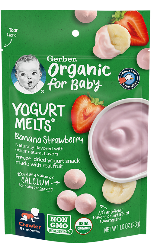 Organic Yogurt Melts Banana Strawberry
