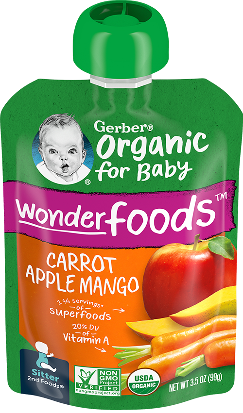 Organic Pouch Carrot Apple Mango