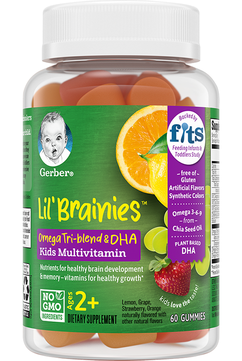 Lil’ Brainies™ Tri-Blend & DHA Kids Multivitamins